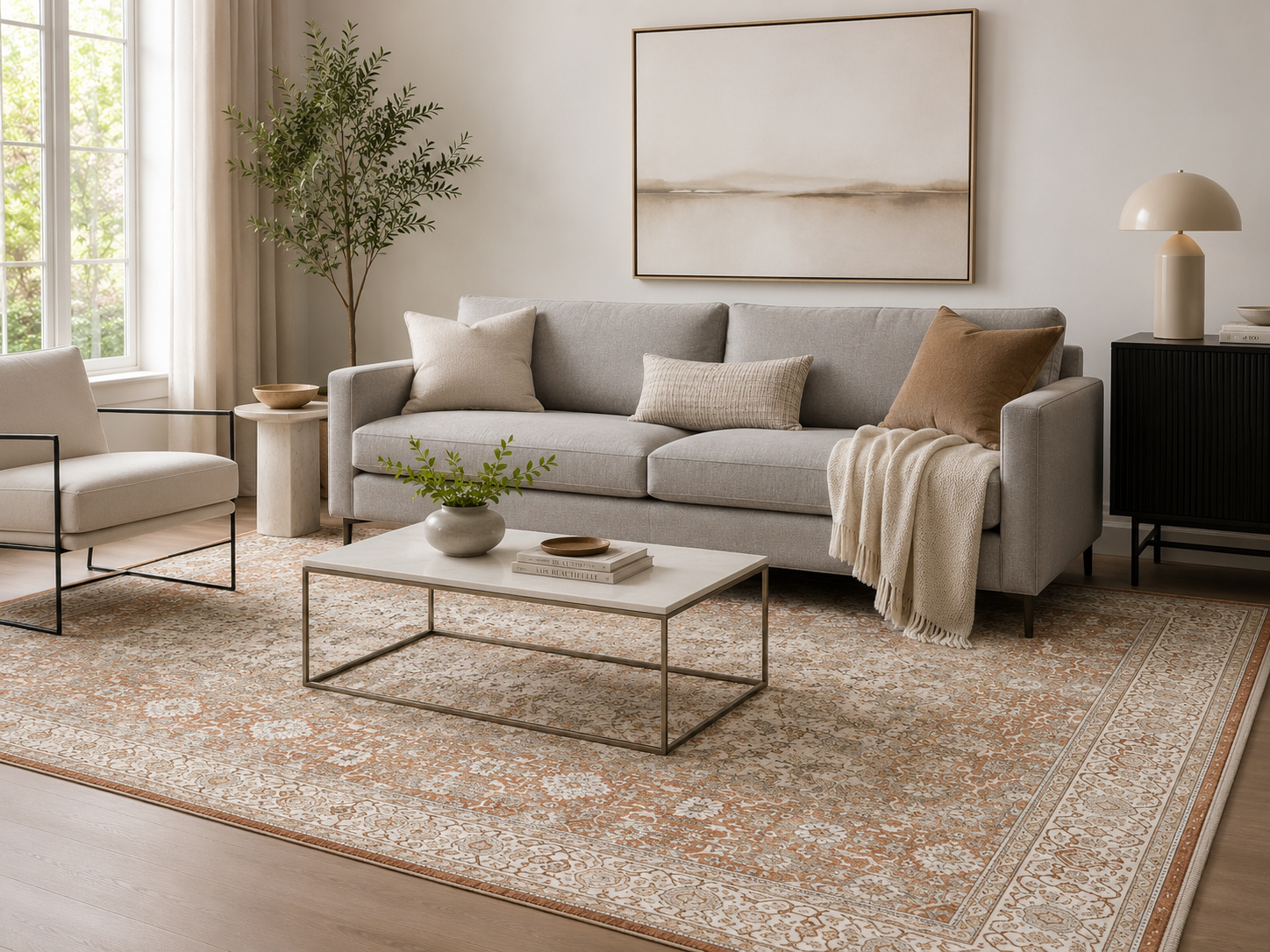 What Color Rug Matches Grey Couch?