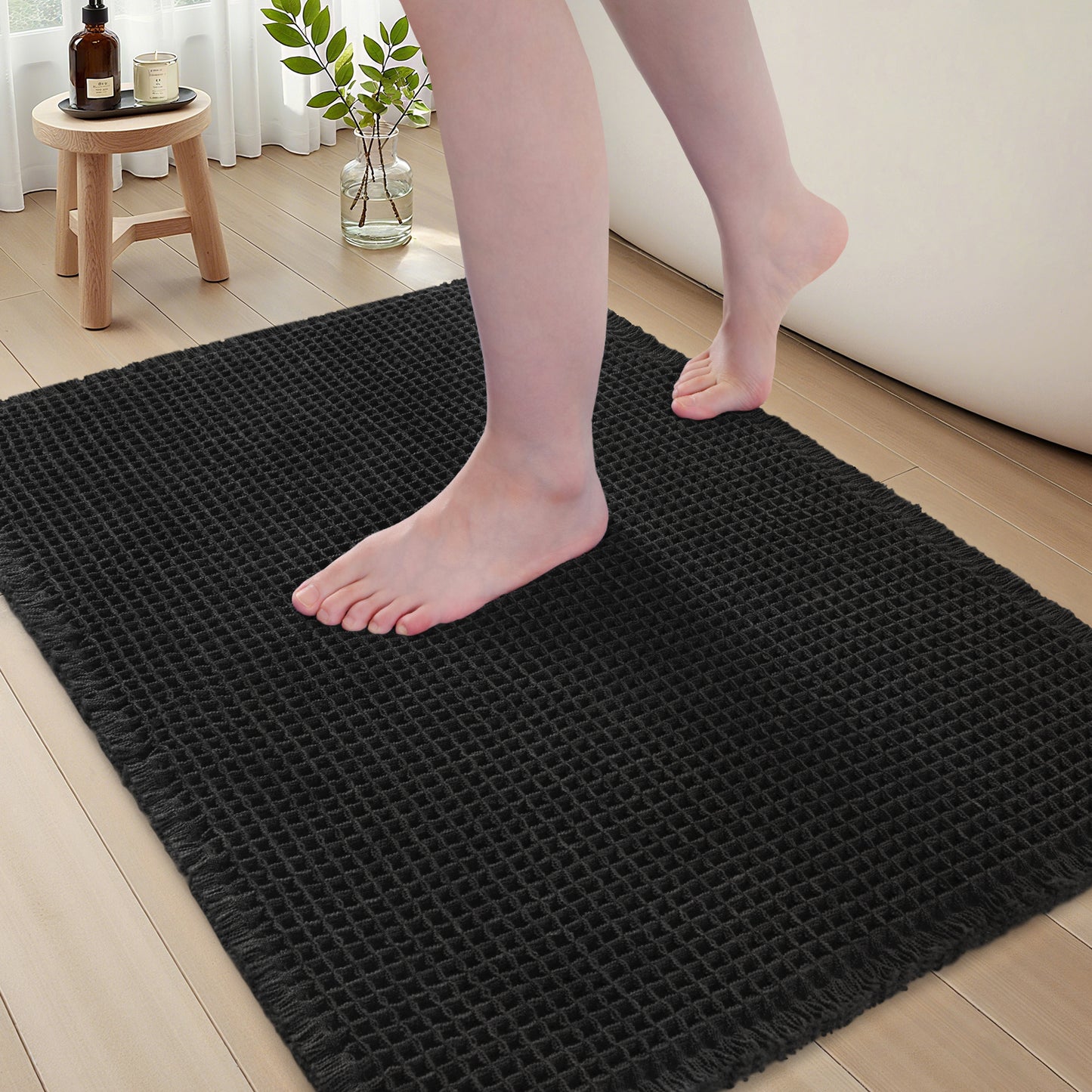 Waffle Style Absorbent Bath Mats