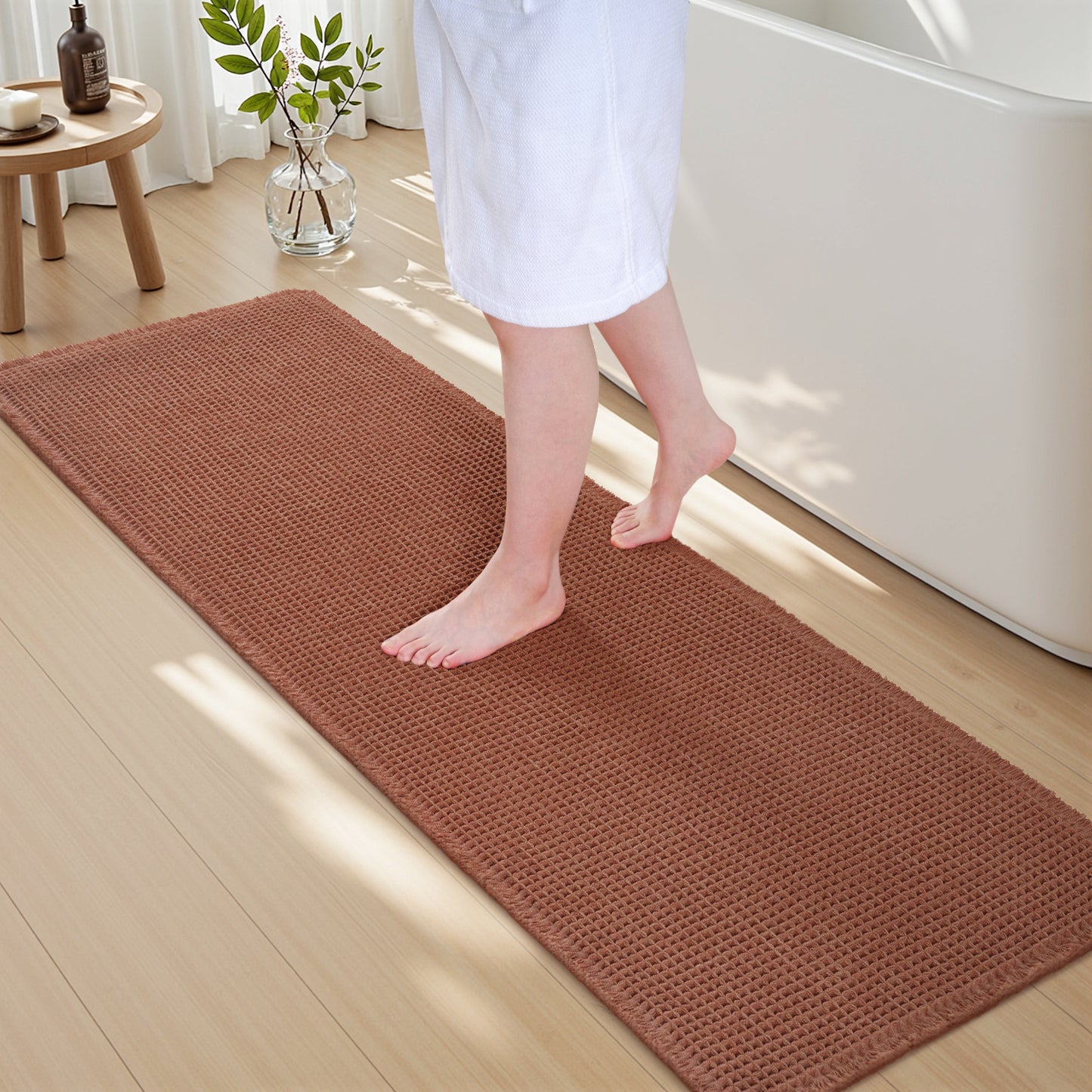 Waffle Style Absorbent Bath Mats