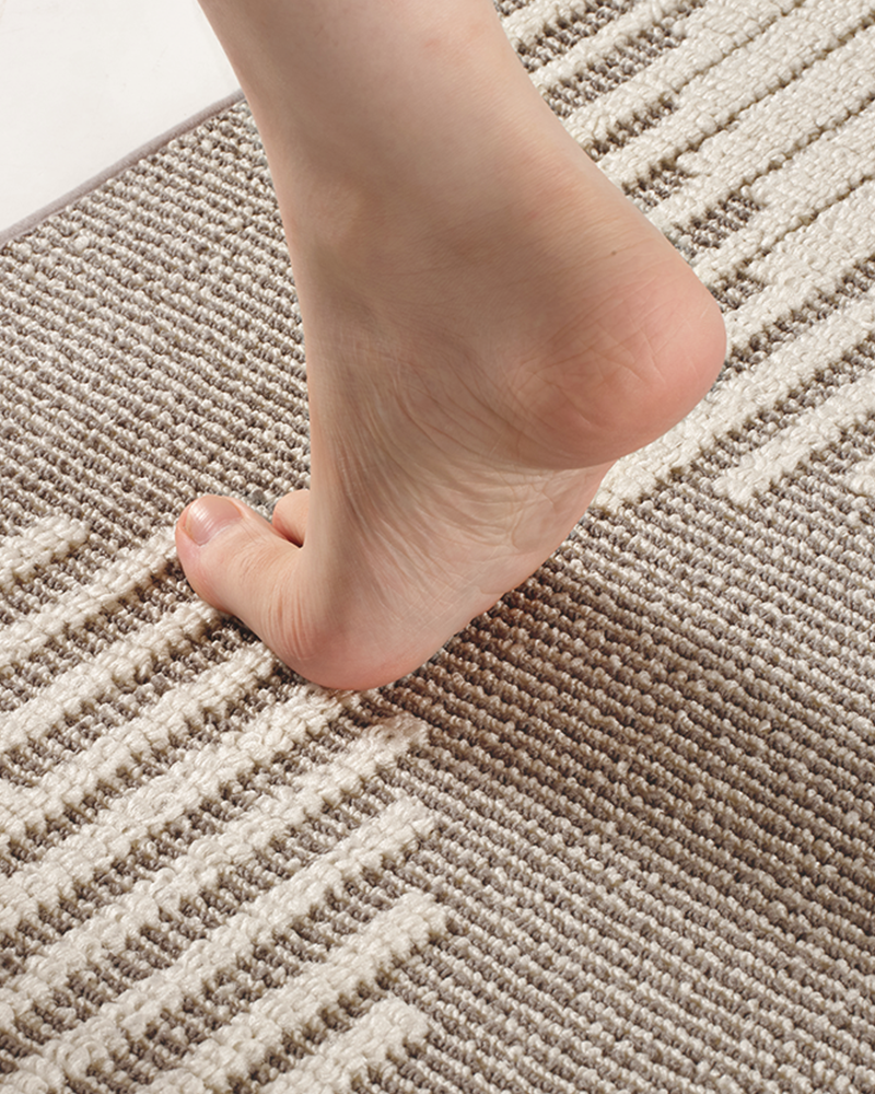 Non-slip 3D stair treads for indoor wooden steps, safe and easy to install.