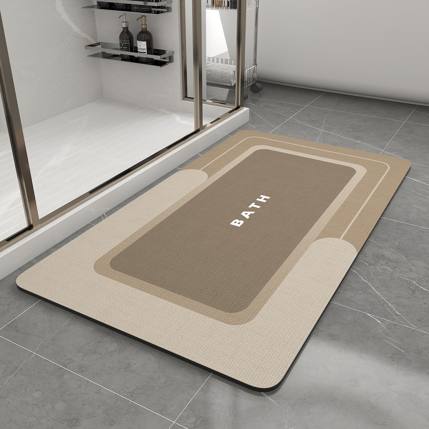 Easy Care Quick Dry Bath Mat - Beige