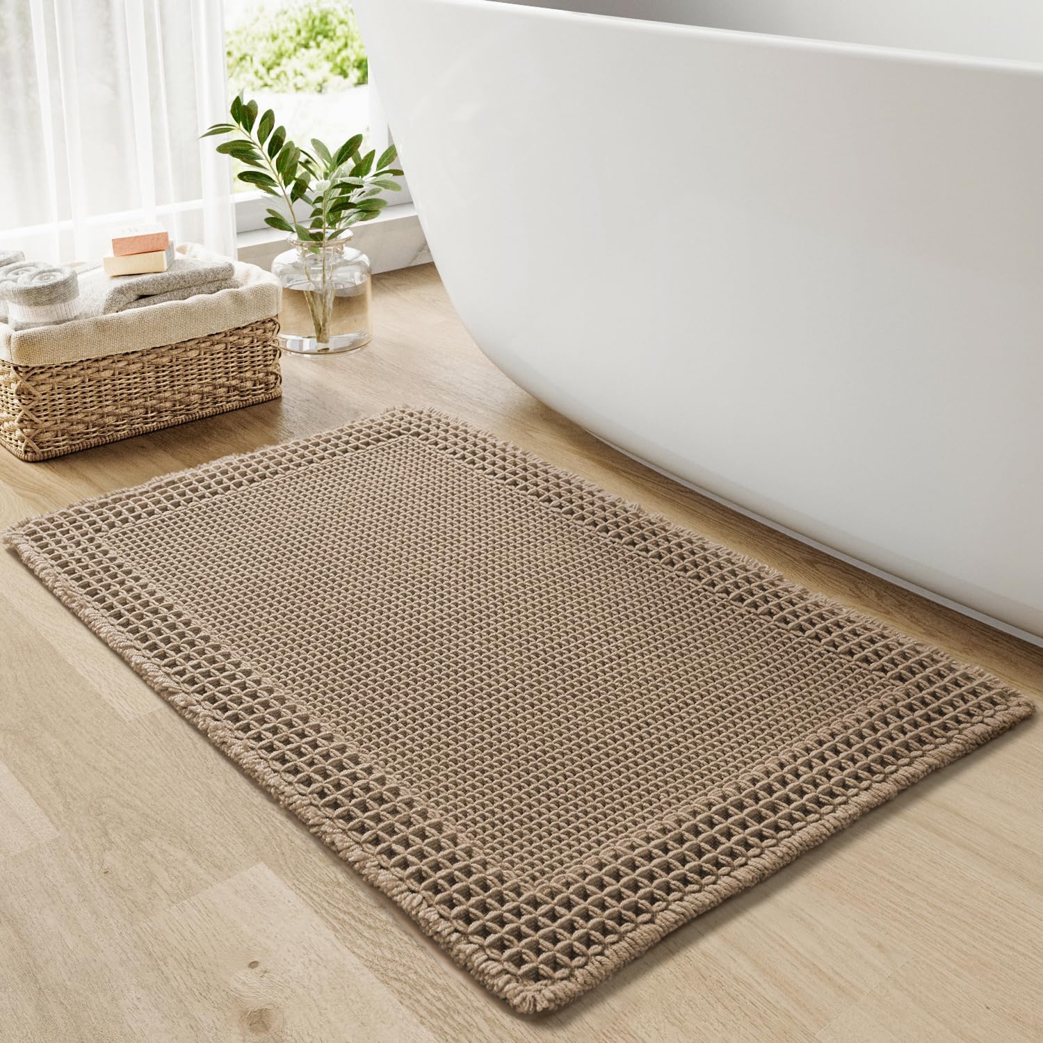 Textured Waffle Non-Slip Bath Mat