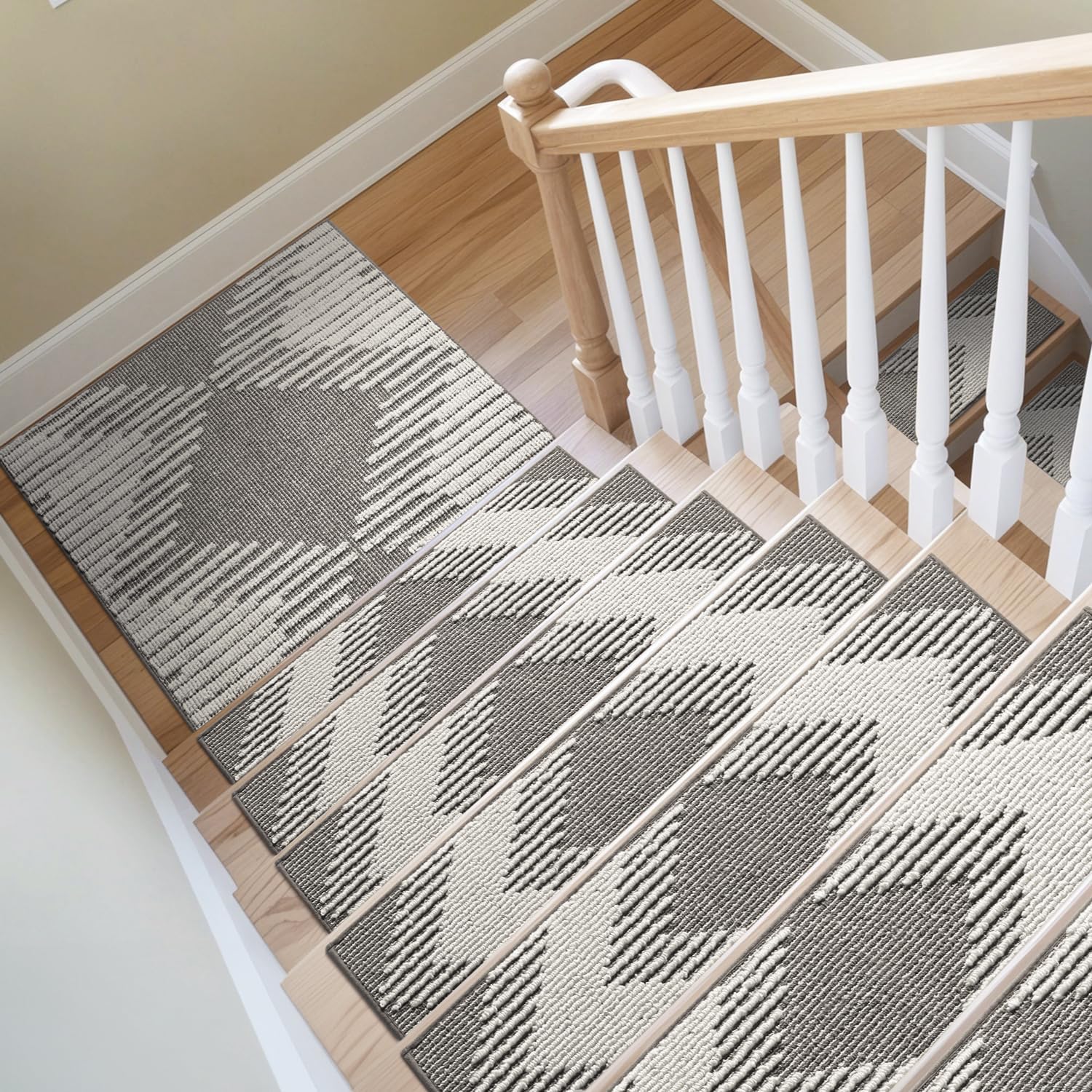 3D Peel & Stick Stair Treads - 15pcs - Gray