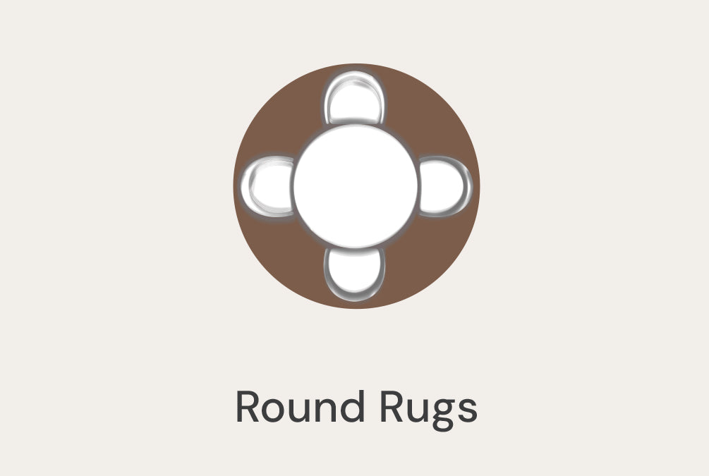Montvoo round rug collection featuring 5x5 to 6x6 sizes