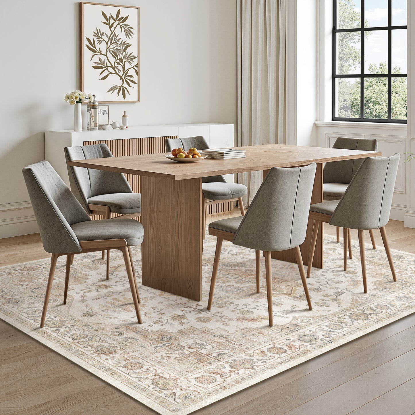 Area Rug Washable Carpet Soft Distressed