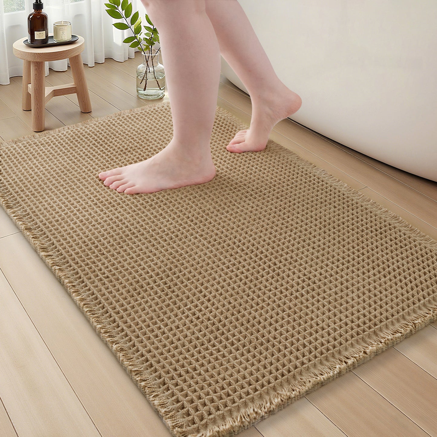 Waffle Style Absorbent Bath Mats