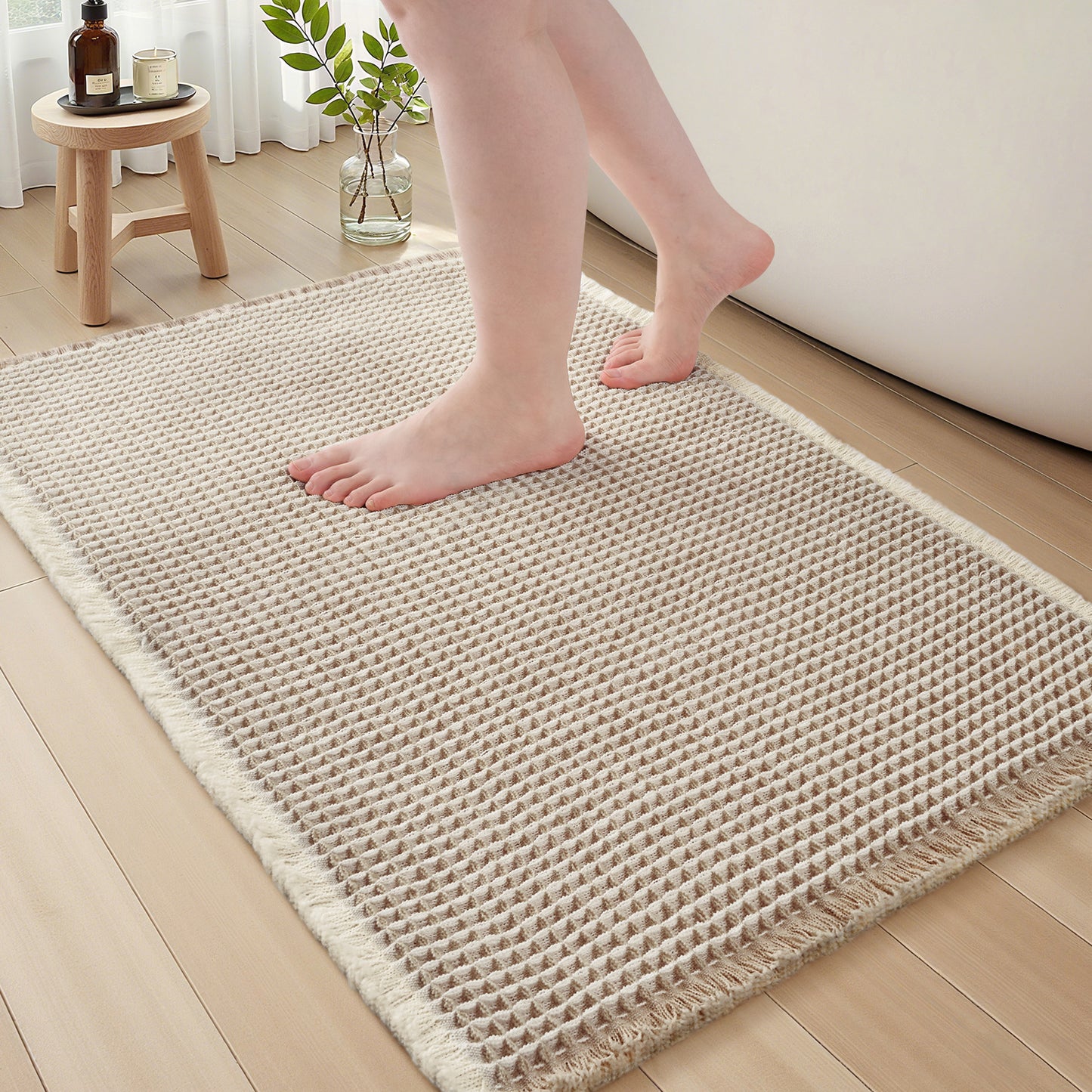 Waffle Style Absorbent Bath Mats