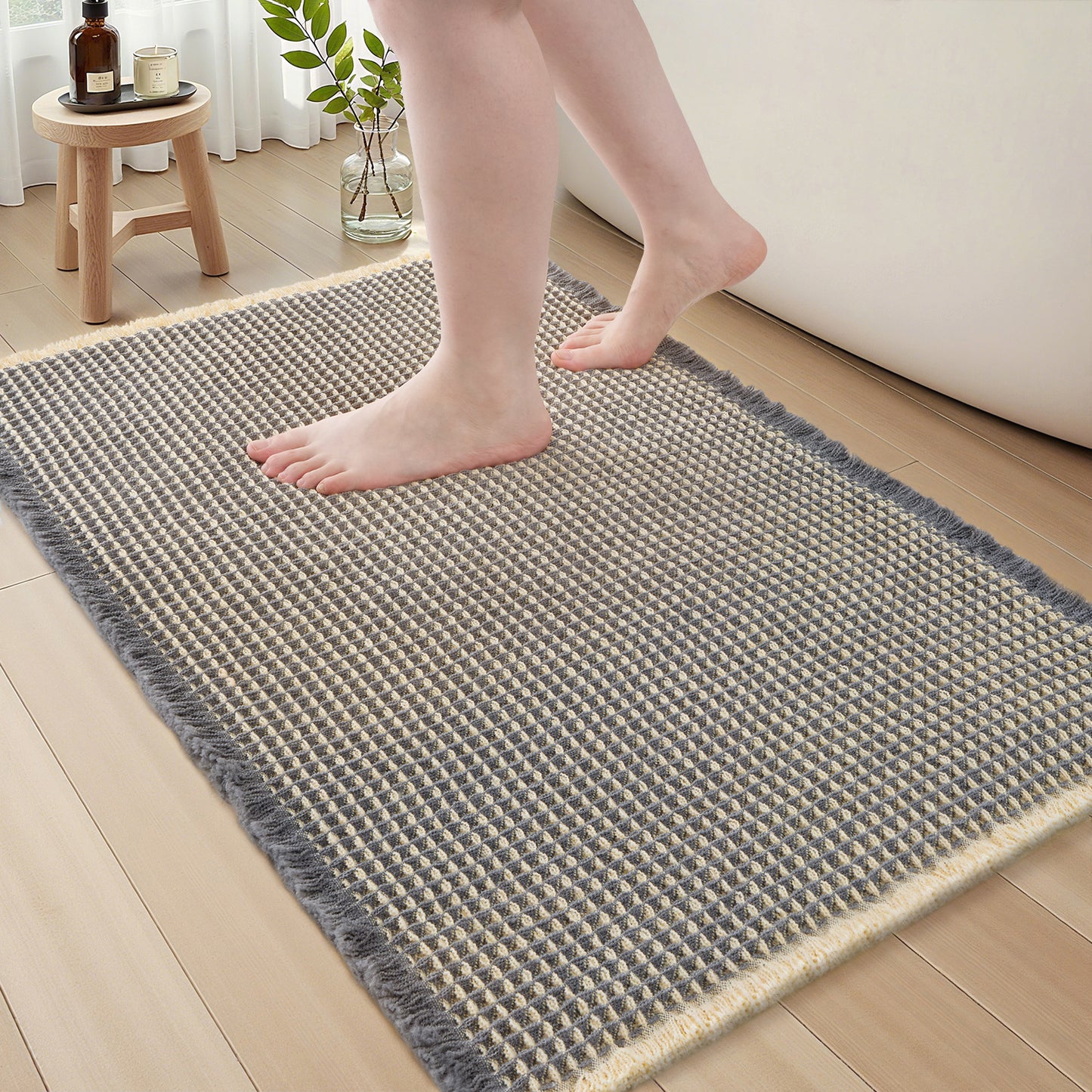 Waffle Style Absorbent Bath Mats