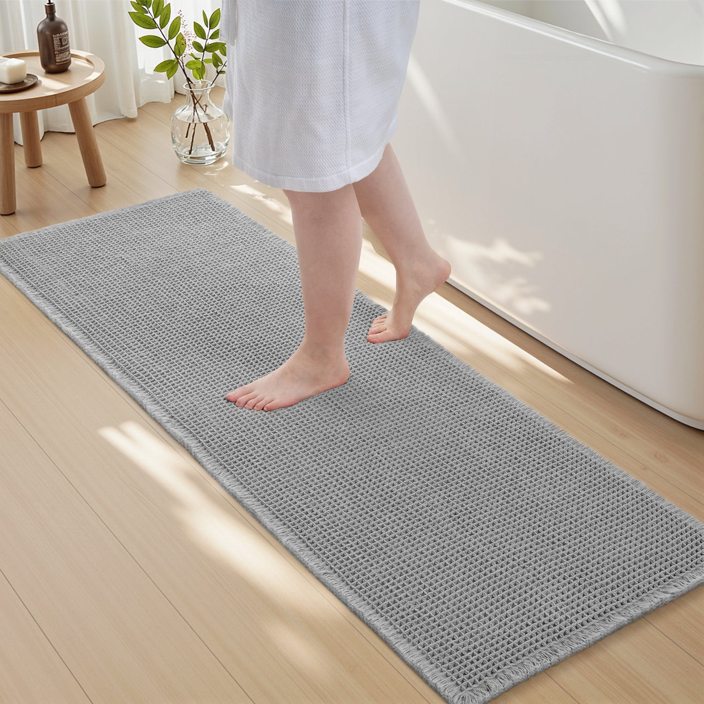 Waffle Style Absorbent Bath Mats