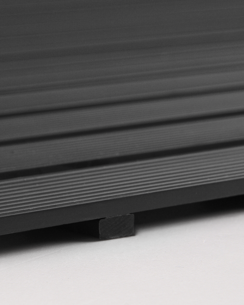 Elevated drain heavy-duty shower mat, non-slip and comfortable for bath or shower.