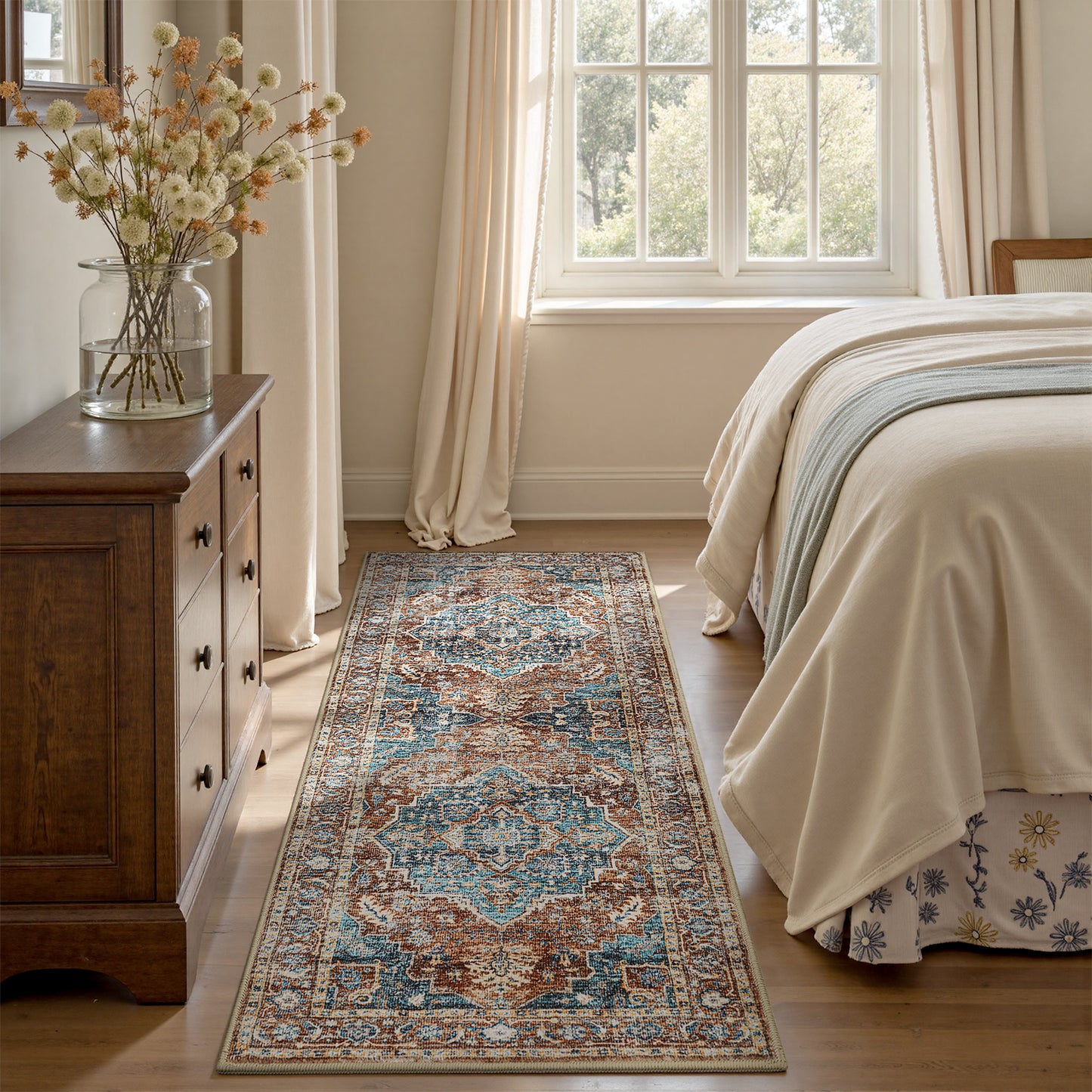 Vintage Kitchen Rugs Set of 3 Runner Rugs for Kitchen 20"x 32"+20"x 48"+20"x 59"