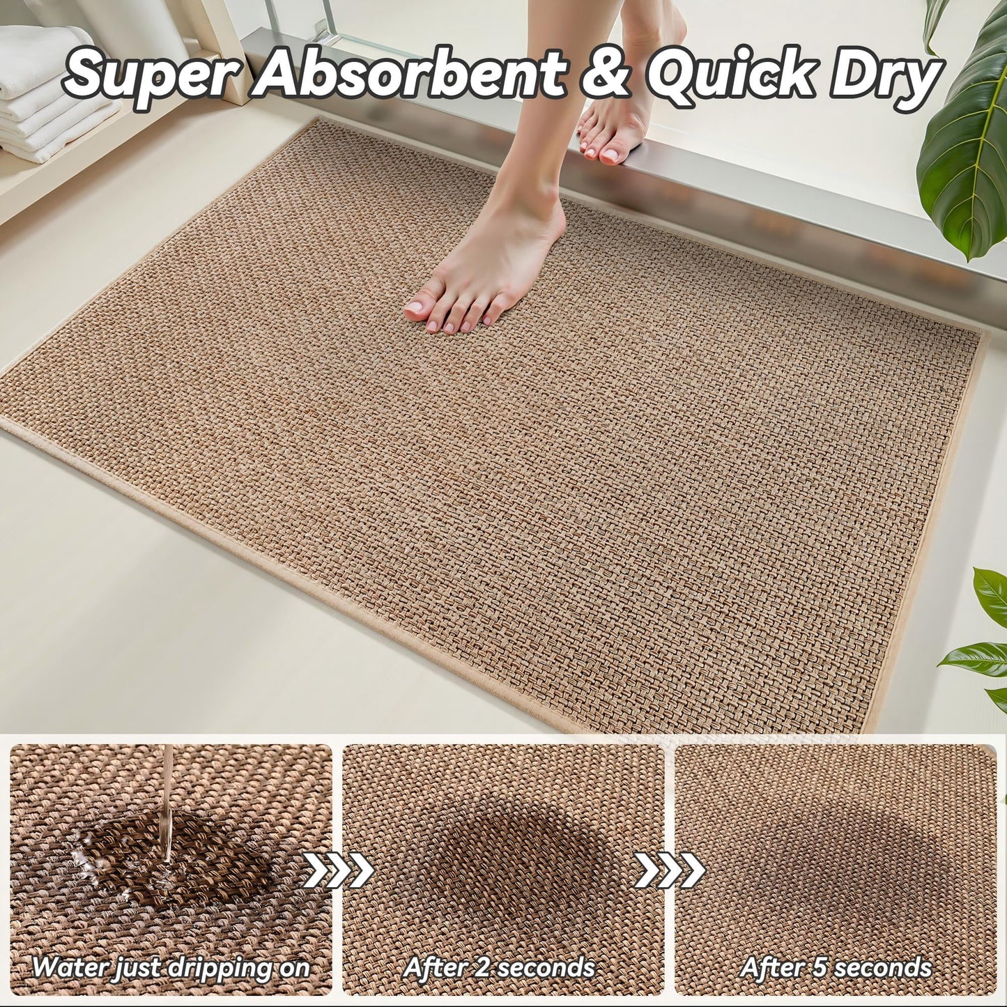 Braided Absorbent Bath Rugs