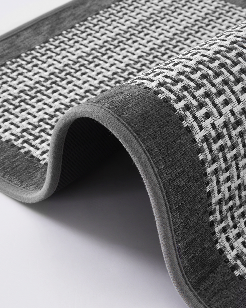 Washable flat weave kitchen runner rug set of 2 pieces.