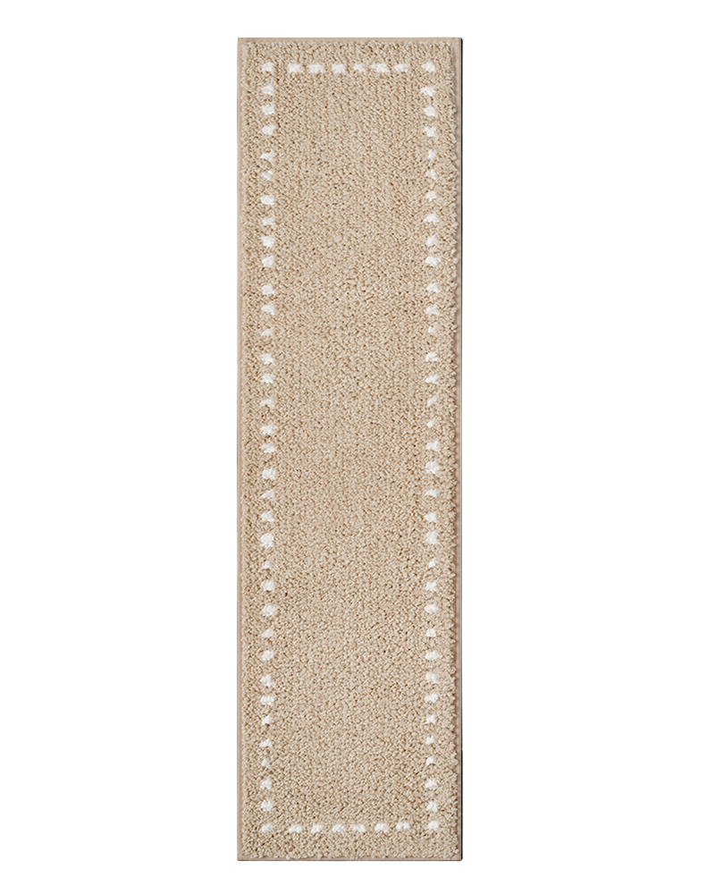 Plush adhesive stair treads for wooden steps, non-slip and elegant.