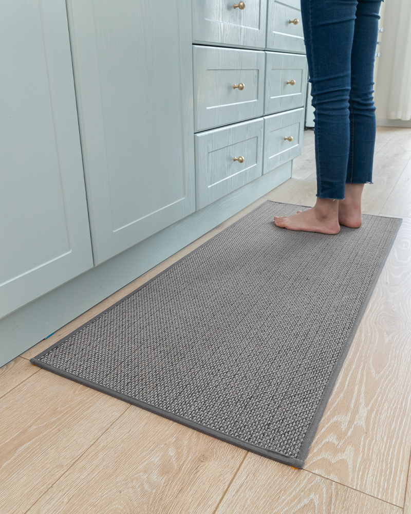 Non slip washable kitchen runner rug for sink area by MontVooRugs.