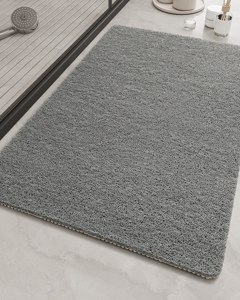PVC bath mat, non-slip, soft loofah texture, comfortable and safe for bathing.