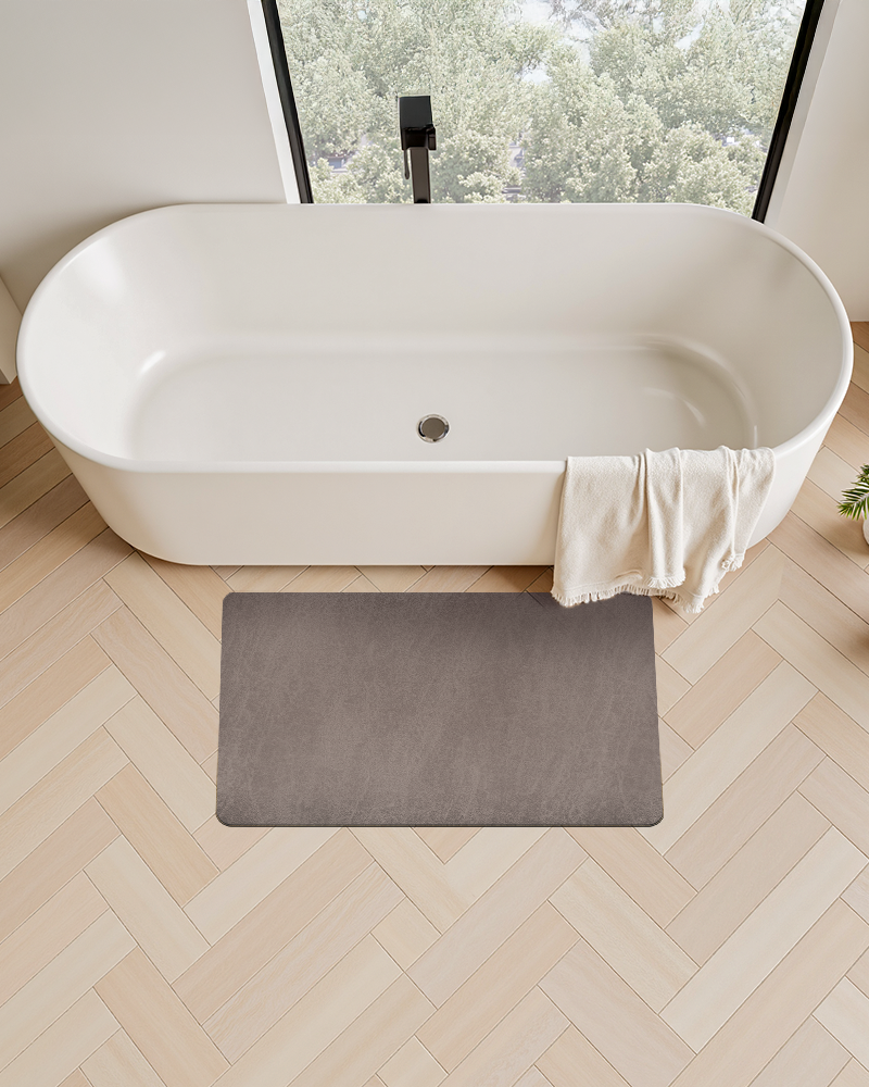 Non slip shower mat with strong rubber backing, safe for bathroom floors and wet areas.