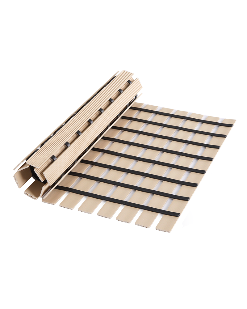 Heavy-duty indoor/outdoor shower mat, non-slip with soft rubber backing.