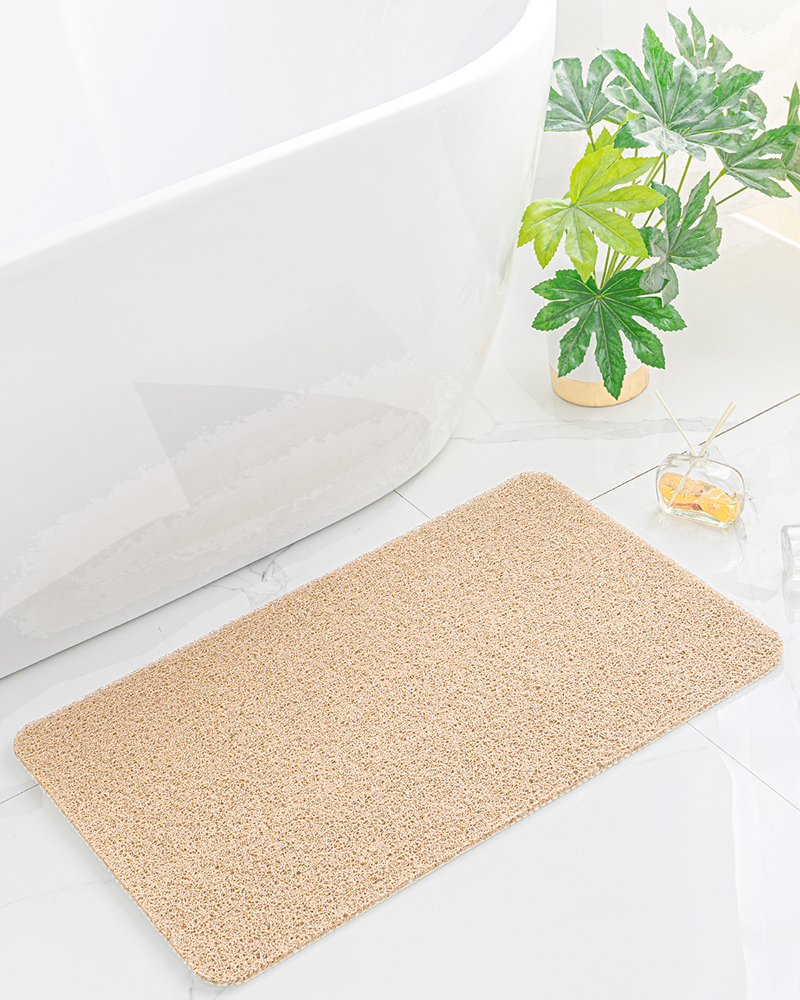 Non-slip PVC loofah bathtub mat, quick-drying, safe and comfortable for wet areas.