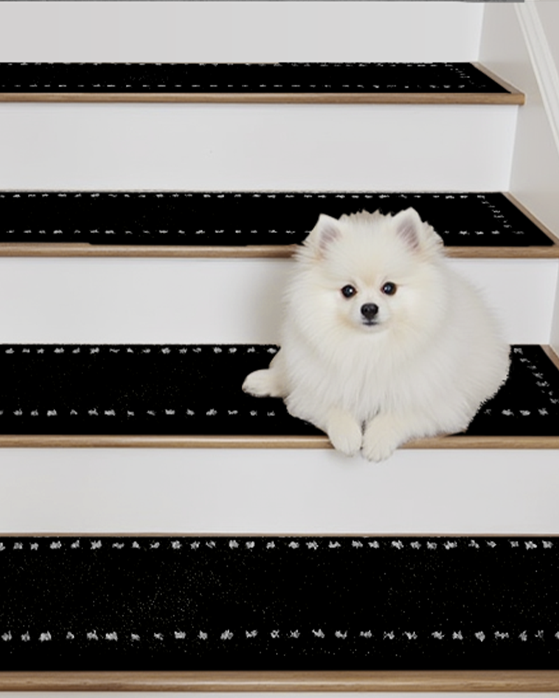 Reusable soft carpet stair treads for indoor stairs, elegant and practical.