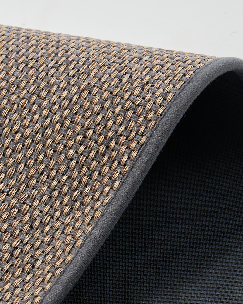 Rubber backed non slip stair runner providing comfort and protection on each step.