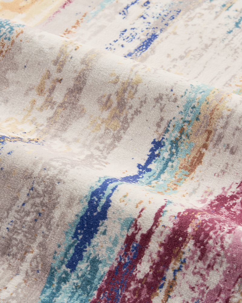 Stain-resistant modern abstract rug for living room, easy care and soft feel.