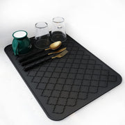Tapete de silicona para secar platos - Negro
