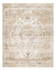 Vintage beige area rug for living room, adds cozy warmth and timeless comfort.