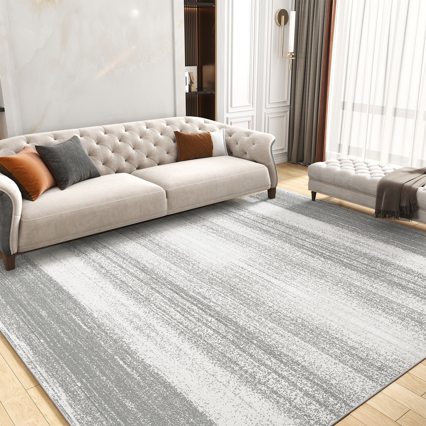 Abstract Striped Area Rug