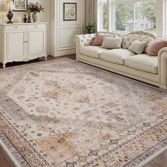 Area Rug for Living Room Vintage Bohemian Soft Carpet