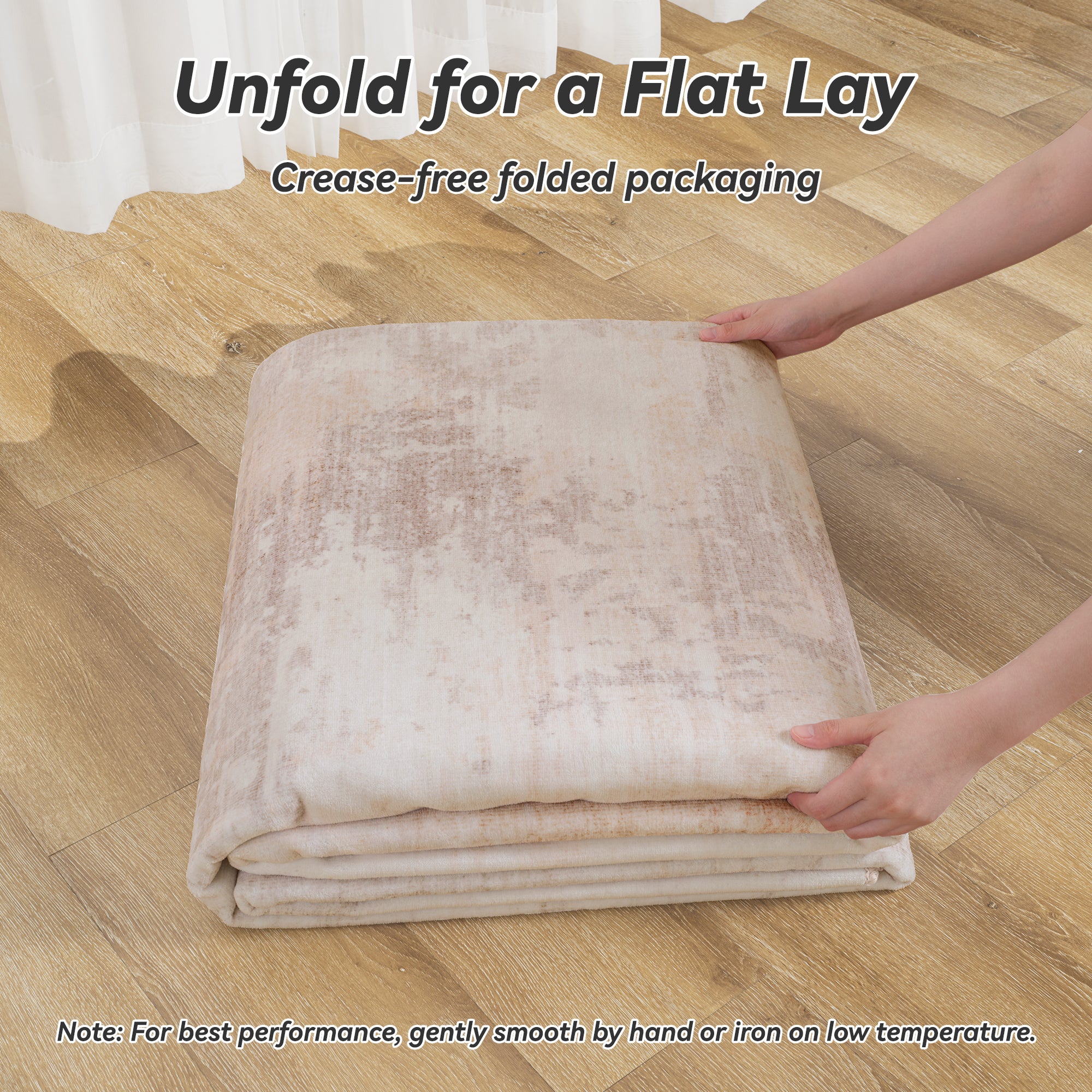 MontVoo Soft Abstract Washable Pink Area Rug