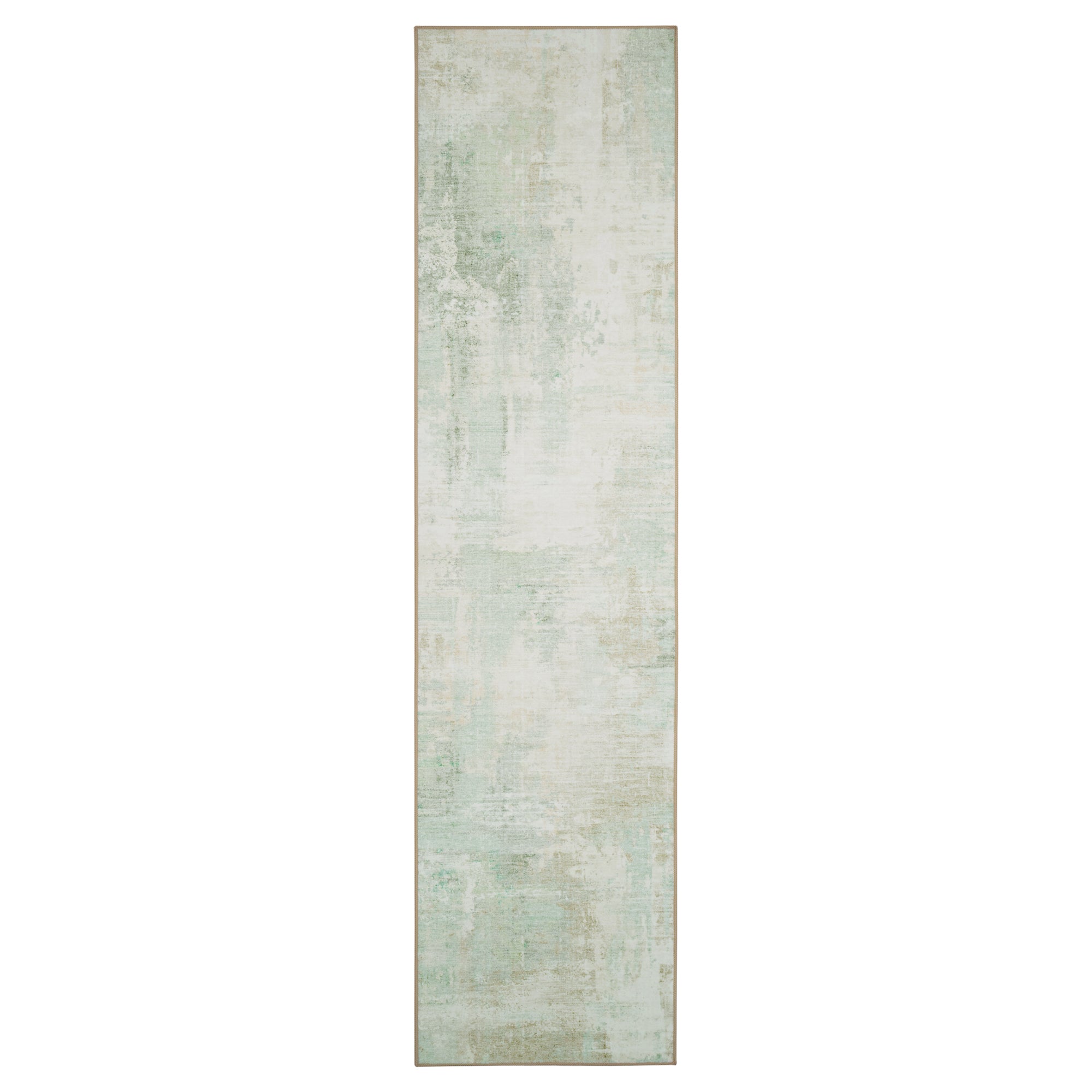 MontVoo Soft Abstract Washable Yellow-Green Area Rug