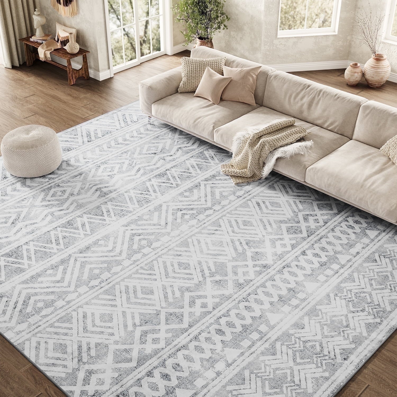 Bohemian and Modern Area Rug