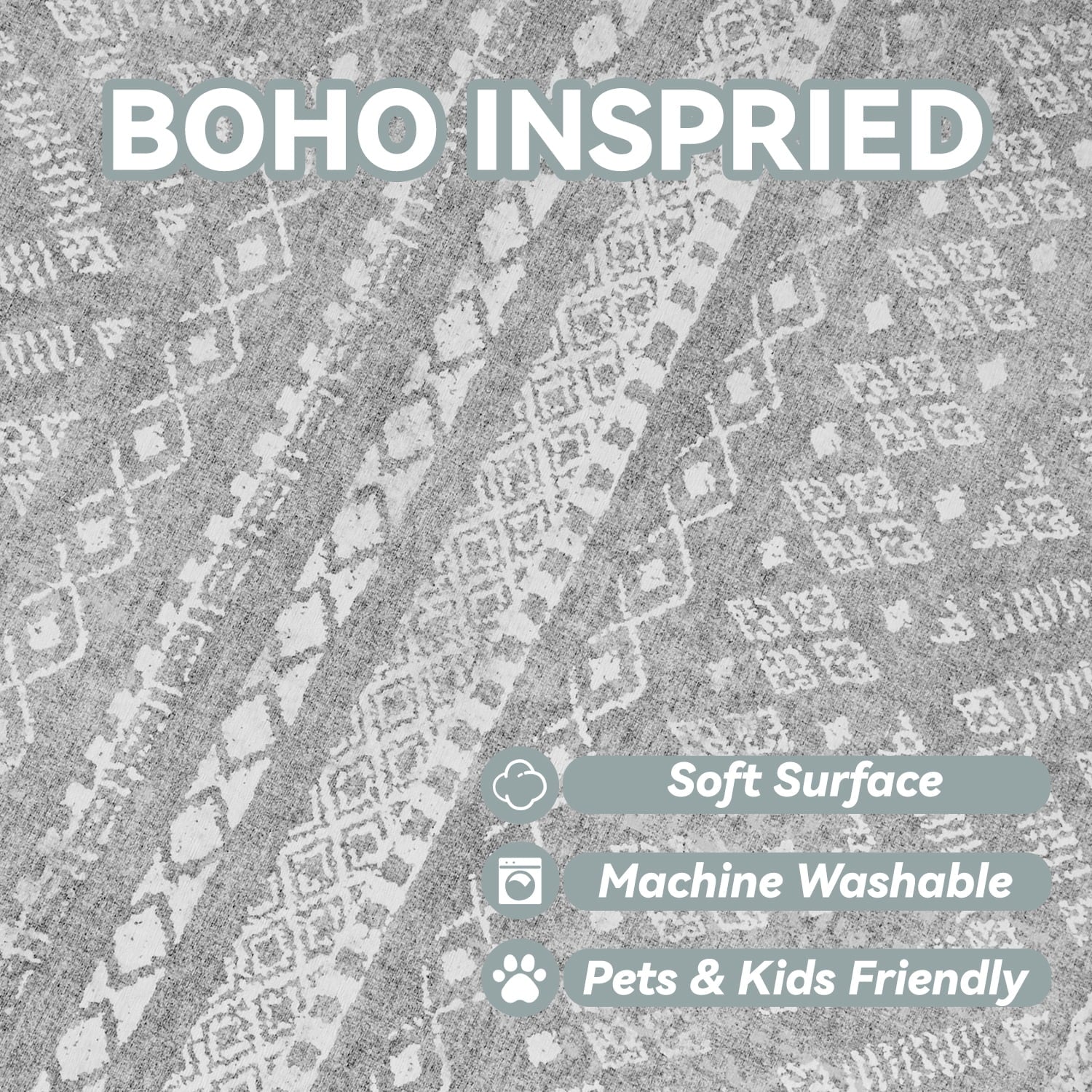 Boho Geometric Indoor Area Rug