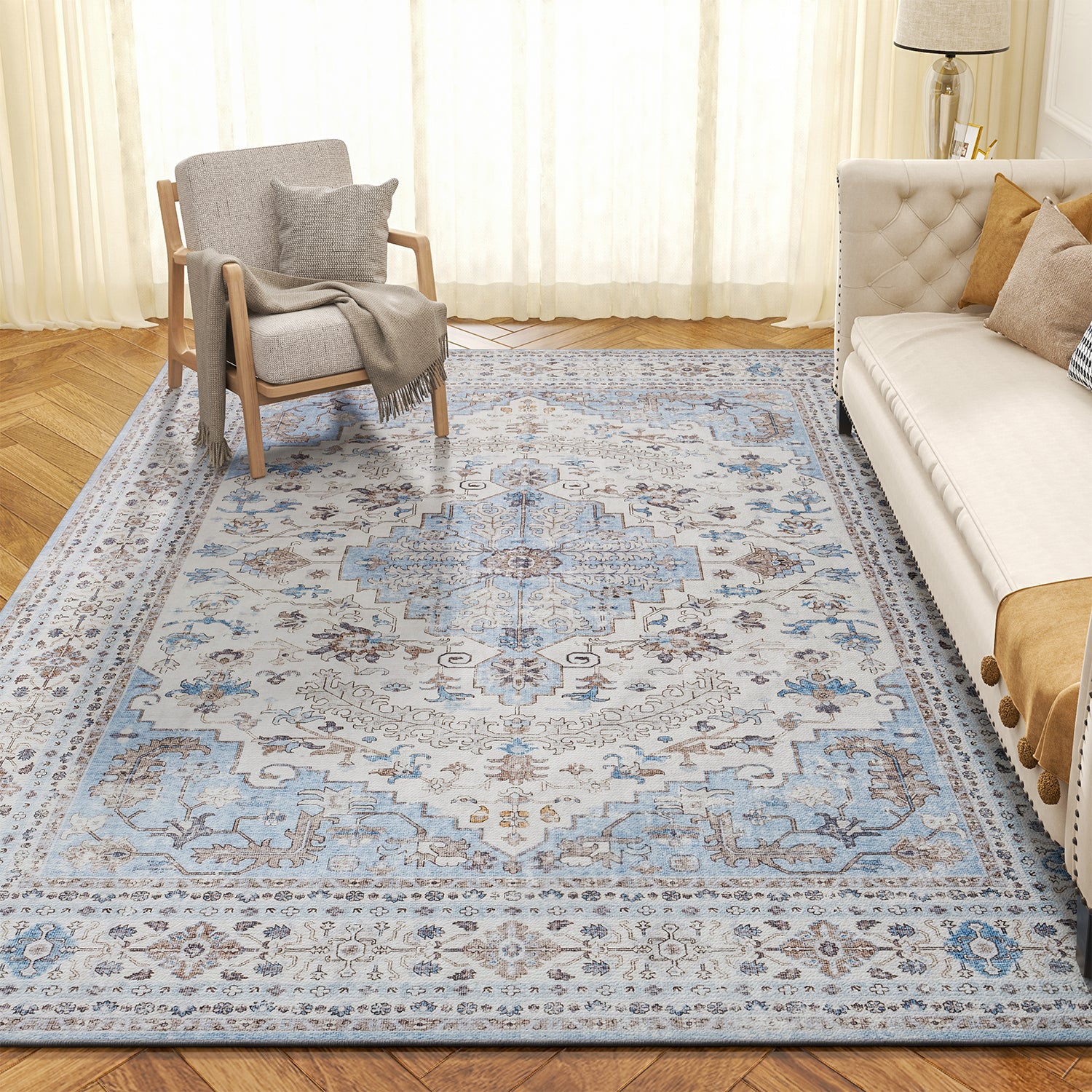 Medallion Distressed Rug