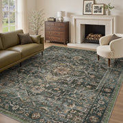 MontVoo Soft Washable Oriental Area Rug Green