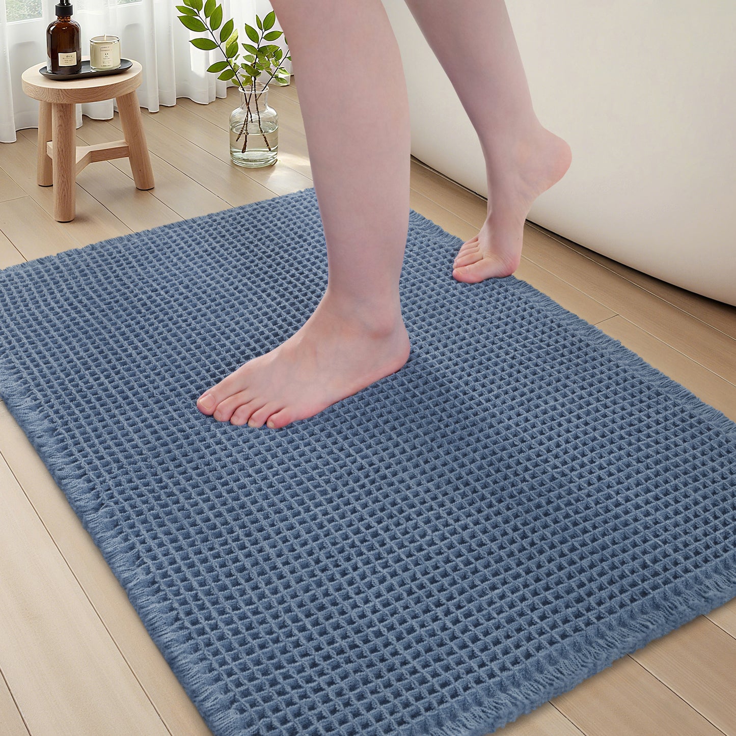 Waffle Style Absorbent Bath Mats