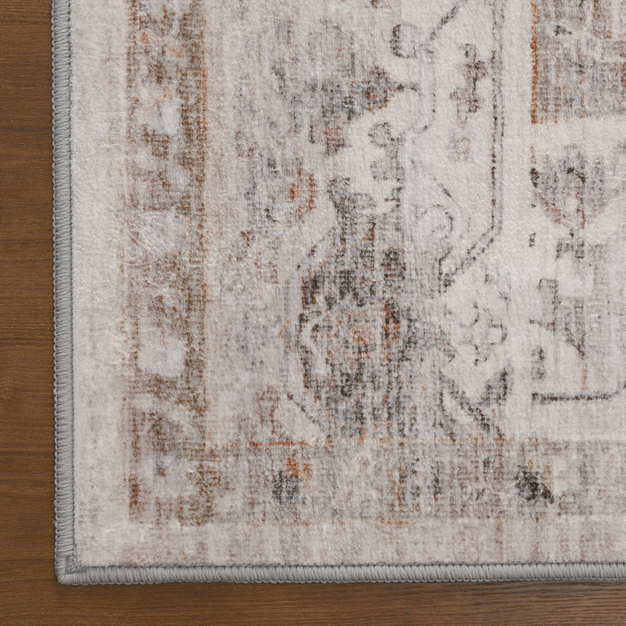 MontVoo Beige Oriental Washable Rug