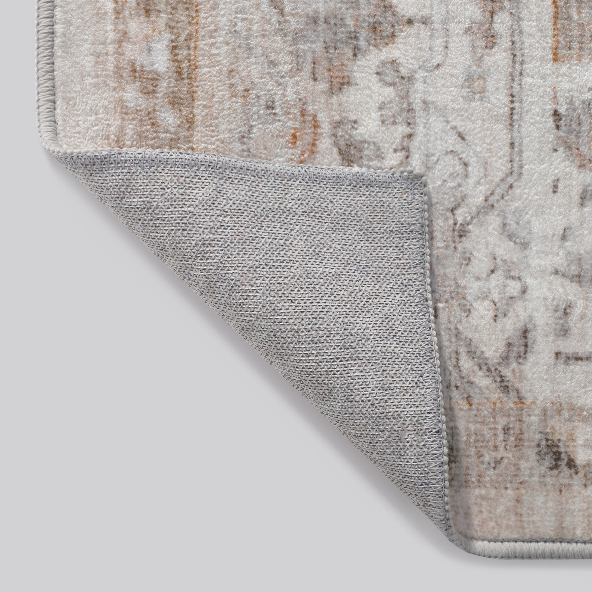 MontVoo Beige Oriental Washable Rug
