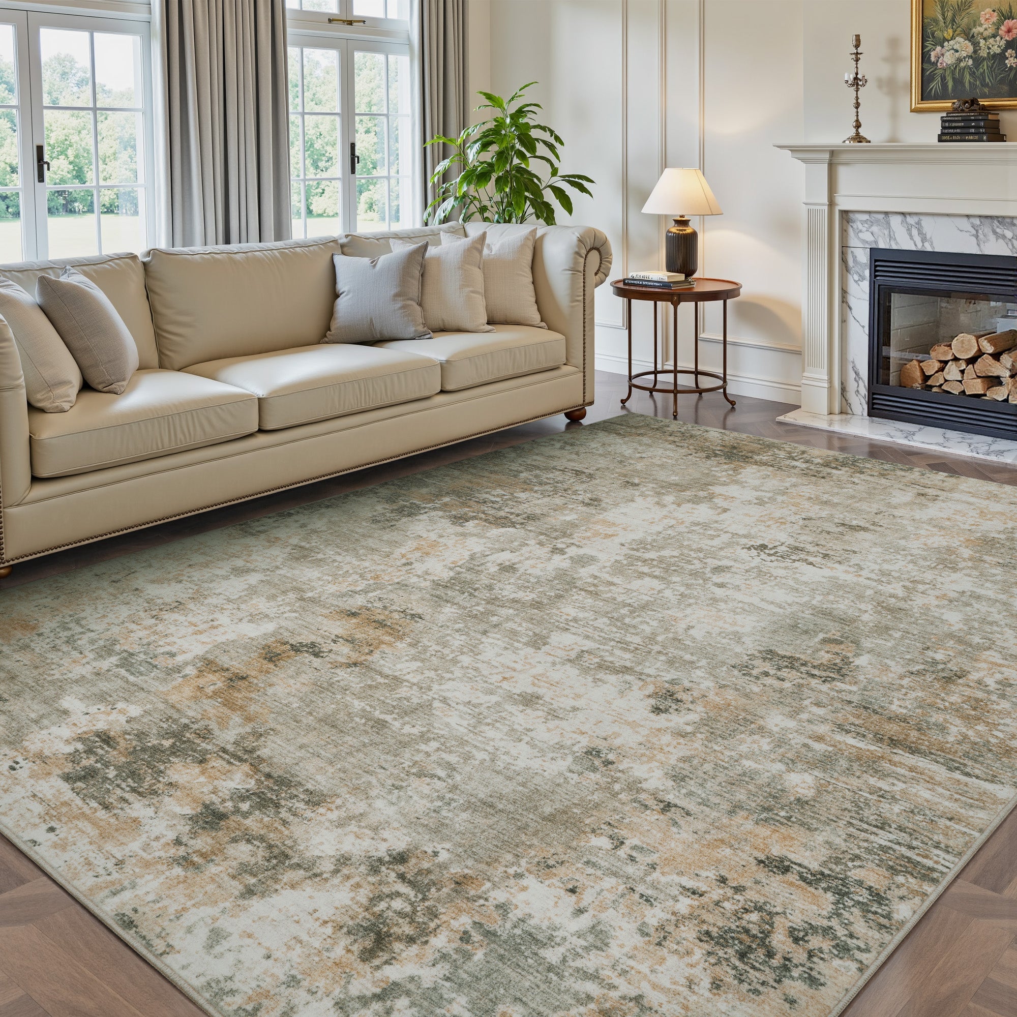 Abstract Area Rugs Modern Soft Washable Rug