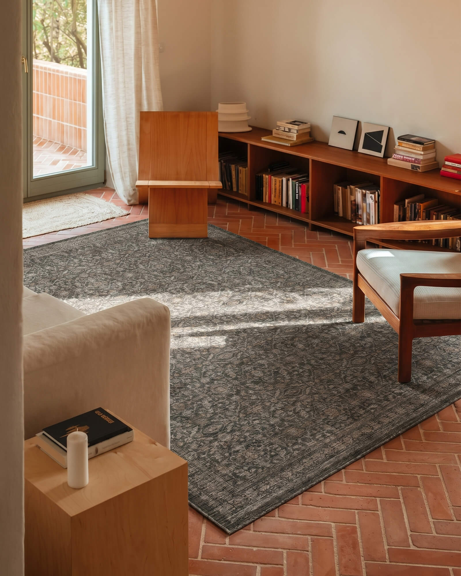Naiad Washable Area Rug - Green