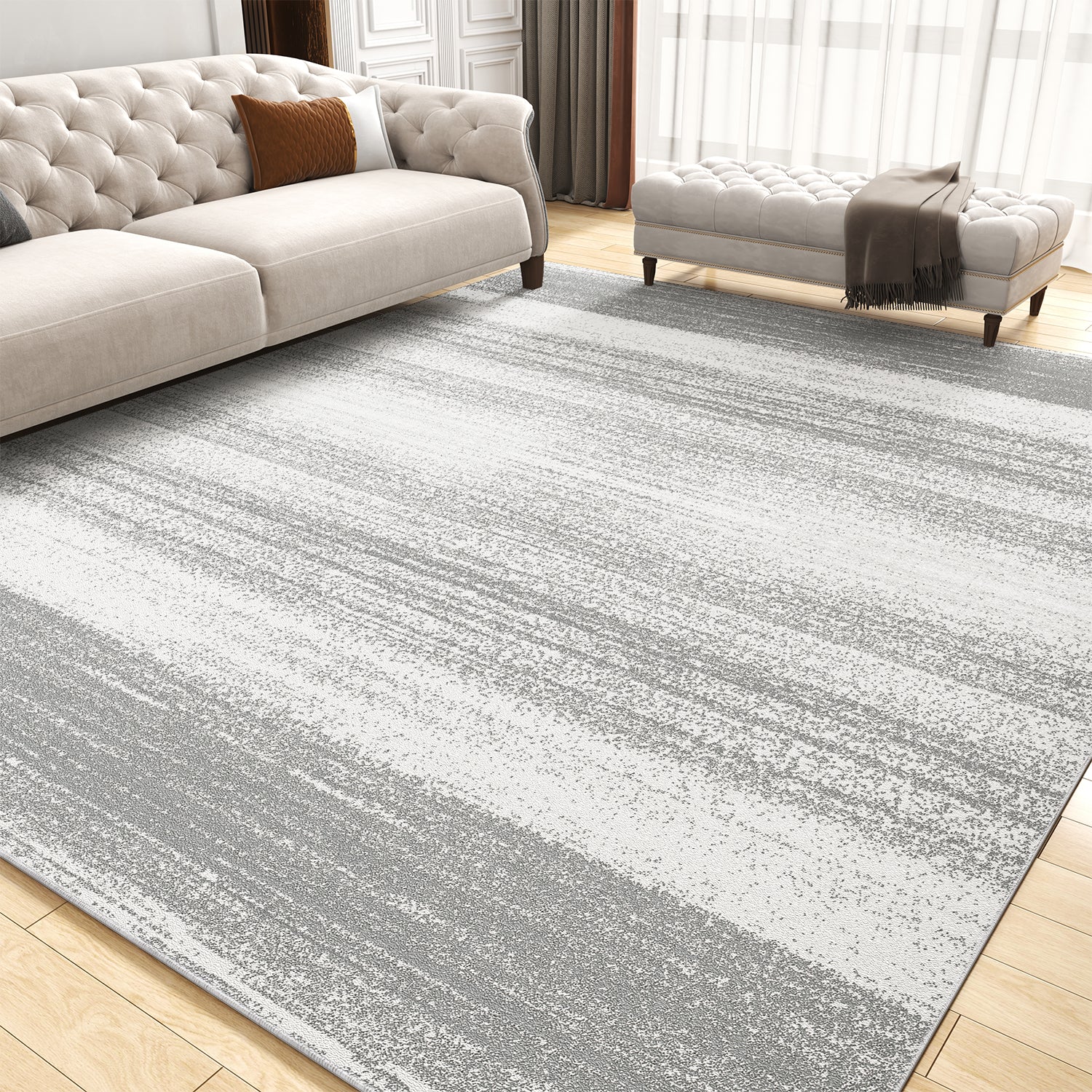 VUNATE Abstract Striped Area Rug