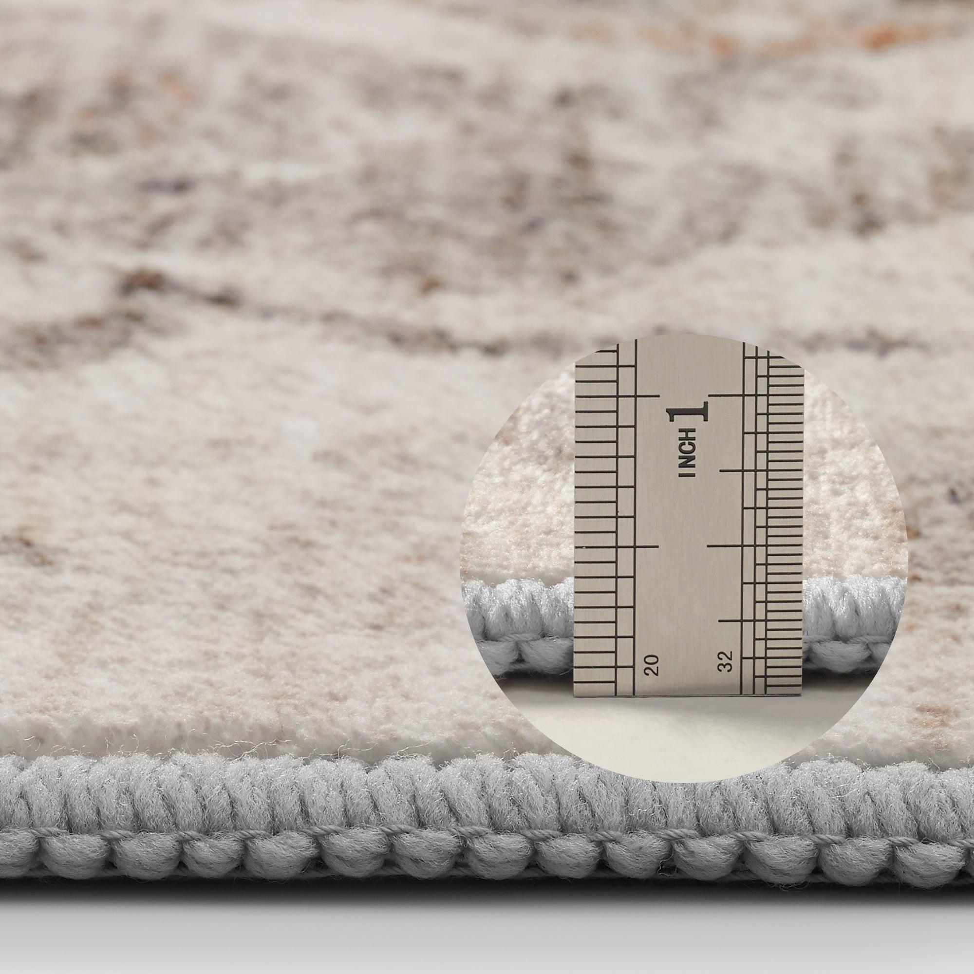 MontVoo Beige Oriental Washable Rug