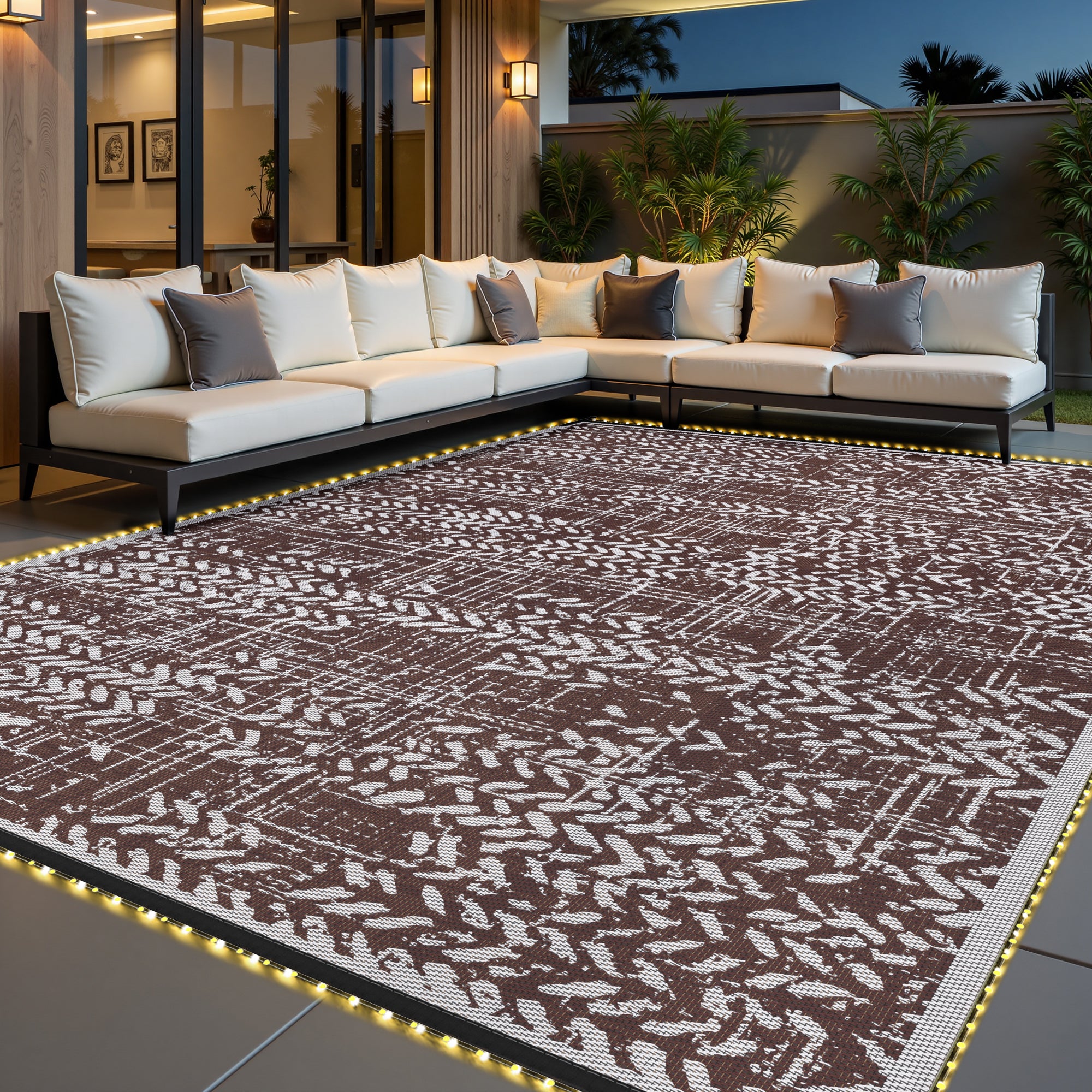 VUNATE Outdoor Rugs Patio Waterproof Mat