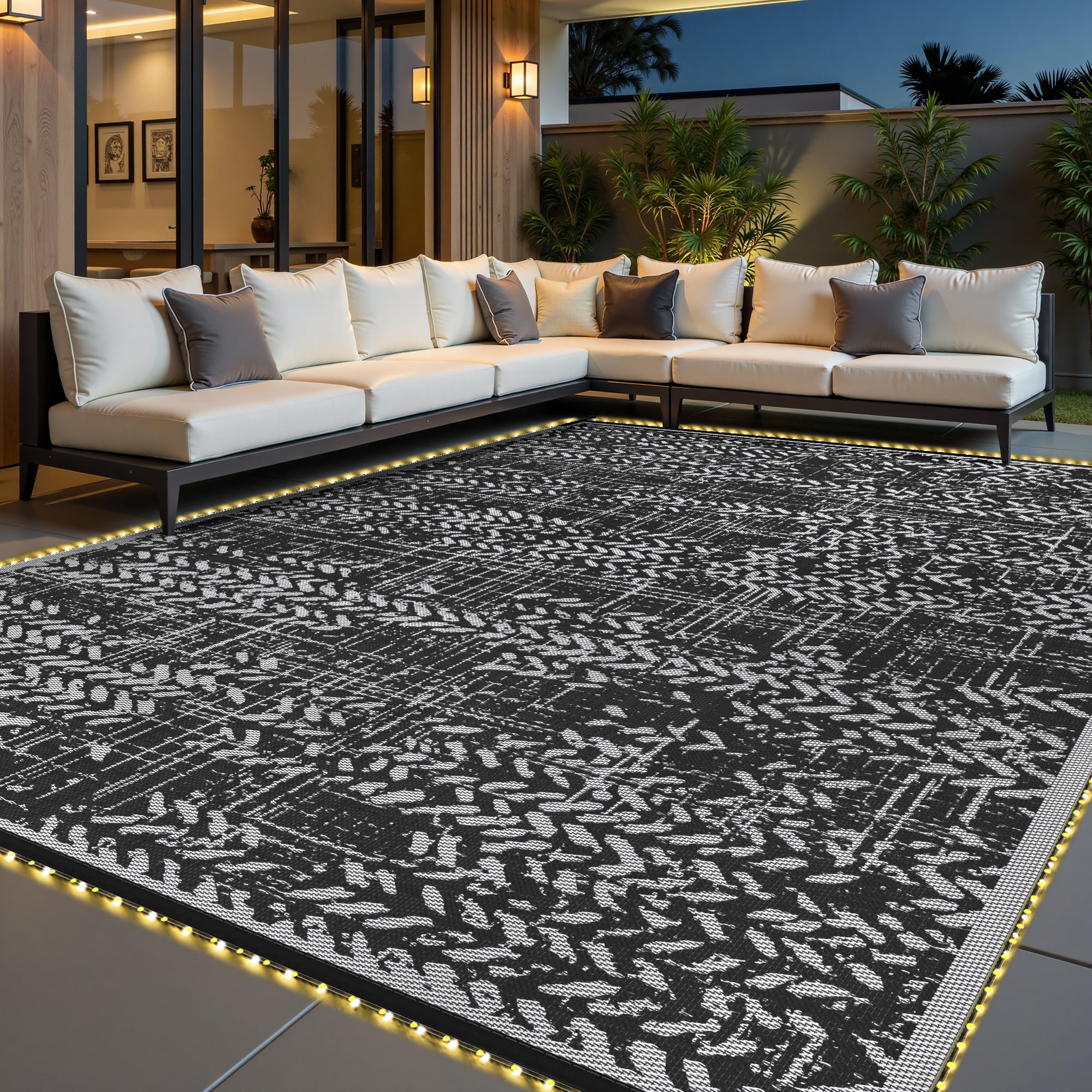 VUNATE Outdoor Rugs Patio Waterproof Mat