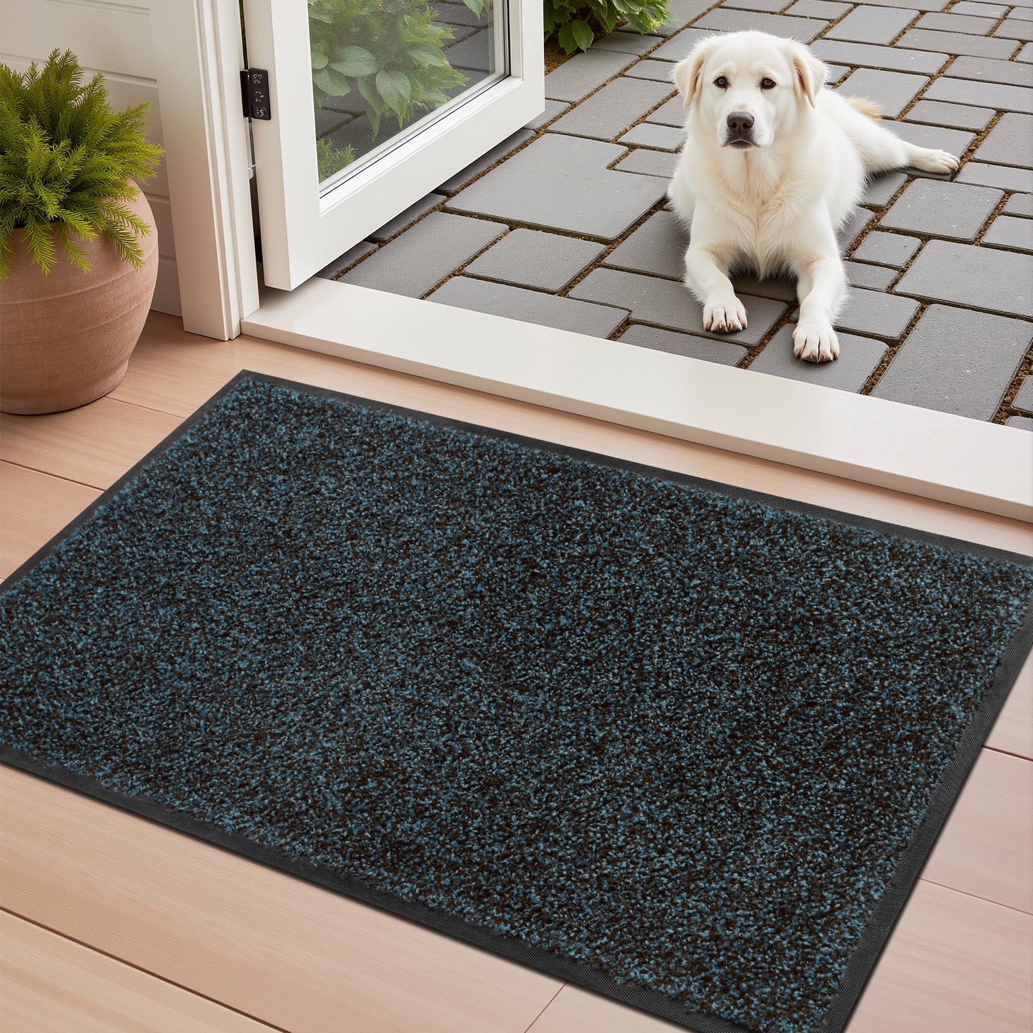 Dirt Trapper Indoor Door mat Non Slip Front Door Mats Absorbent Rubber Entrance Rug