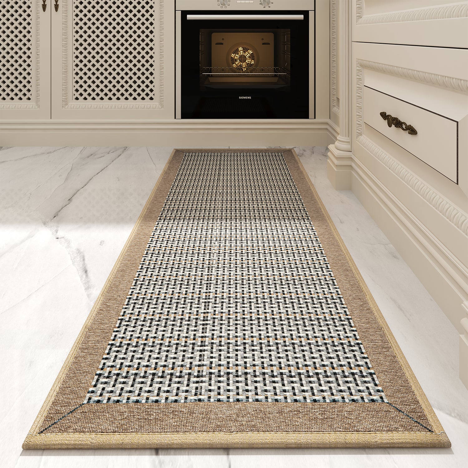 Farmhouse Style Weave Kitchen Floor Mat