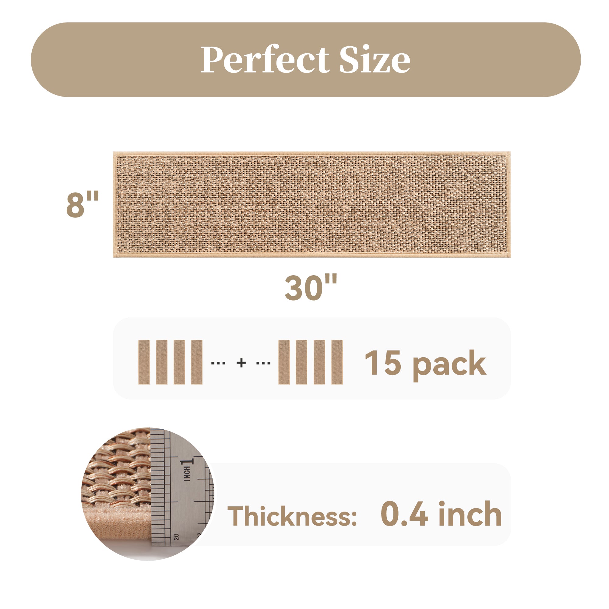MontVoo Non-Slip Woven Stair Treads