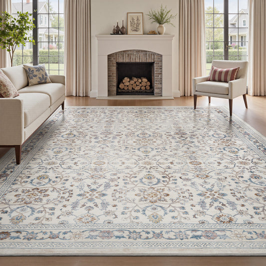 Washable Retro Living Room Bedroom Carpet