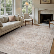 Alfombra oriental lavable a máquina MontVoo beige
